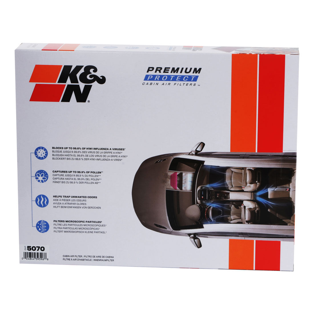 K&N Premium Disposable Cabin Air Filter - DVF5070, , scaau_hi-res