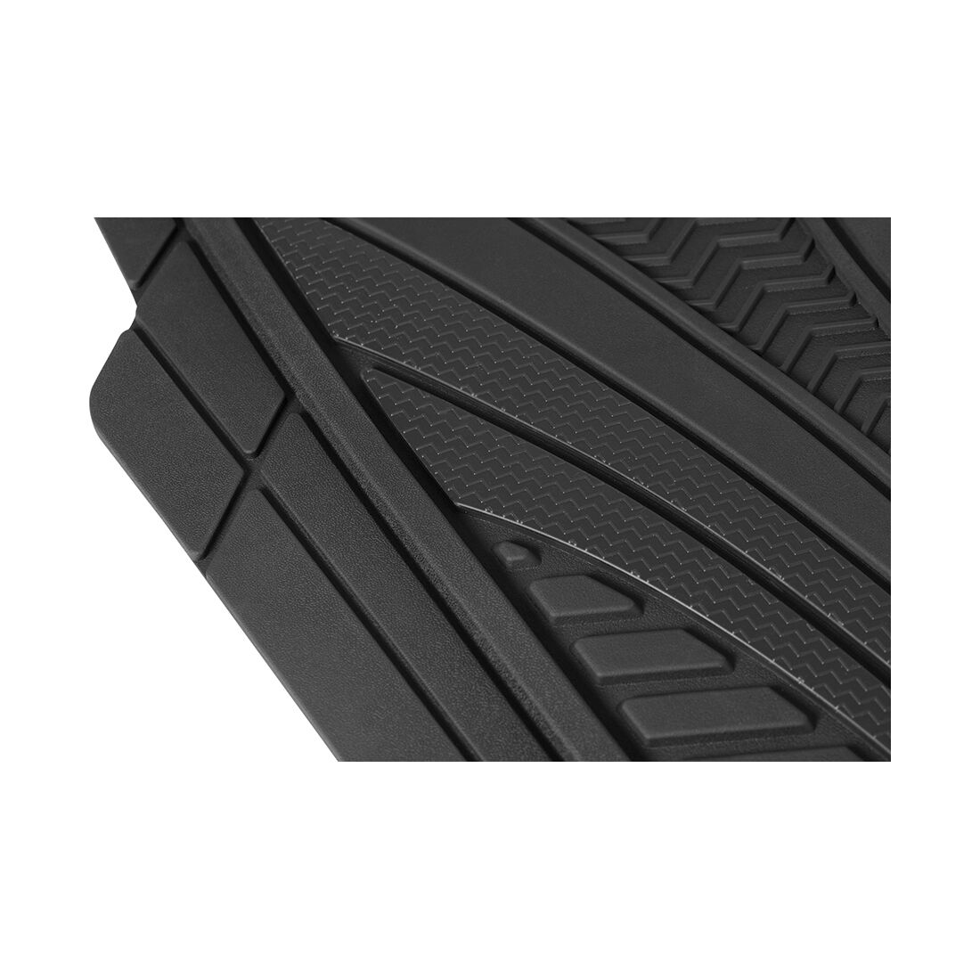 SCA Car Floor Mats PVC Rubber Heavy-Duty Trim Black Set of 4, , scaau_hi-res
