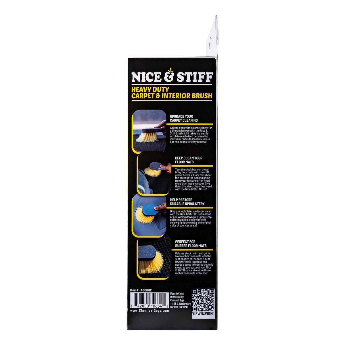 Chemical Guys Nice & Stiff Heavy Duty Carpet & Interior Brush, , scaau_hi-res