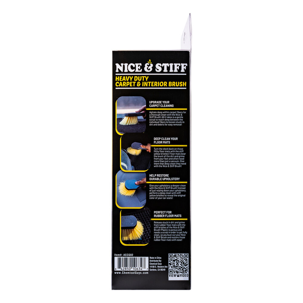 Chemical Guys ACCG02 Chemical Guys Nice & Stiff Heavy-Duty Carpet and  Interior Brushes
