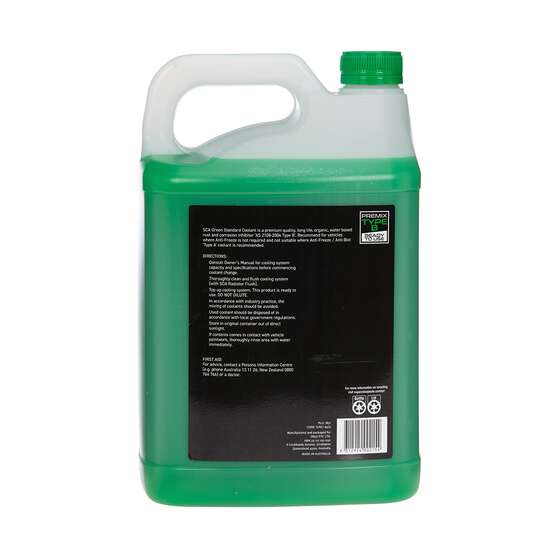 SCA Green Standard Radiator Coolant - 5 Litres, , scaau_hi-res