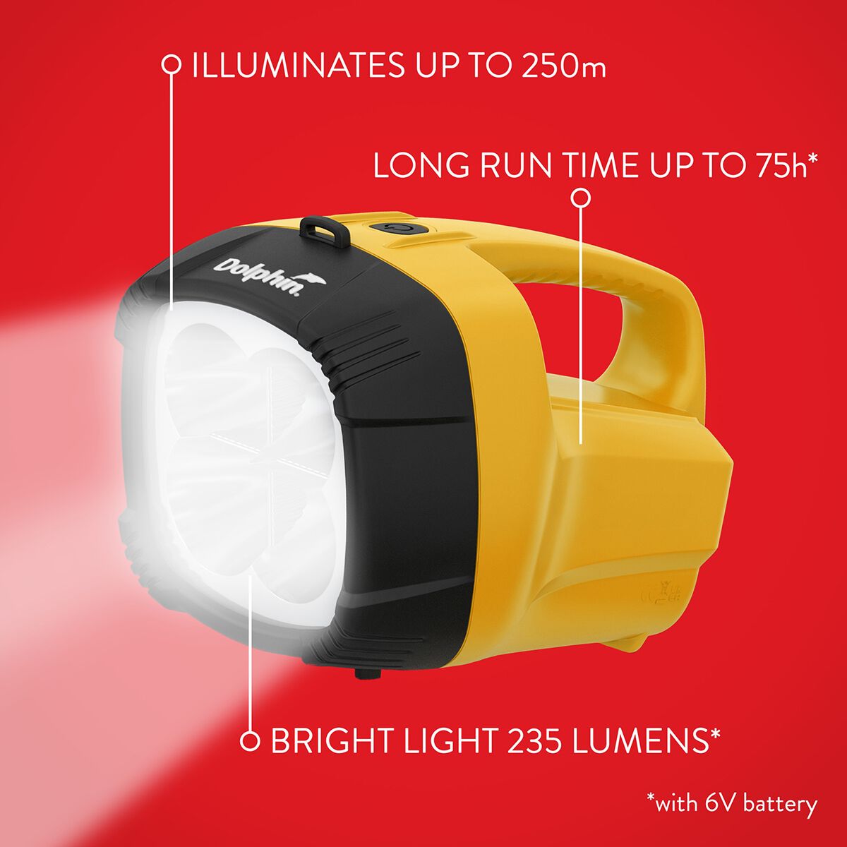 Dolphin Torch - 4 LED, 6 Volt, , scaau_hi-res