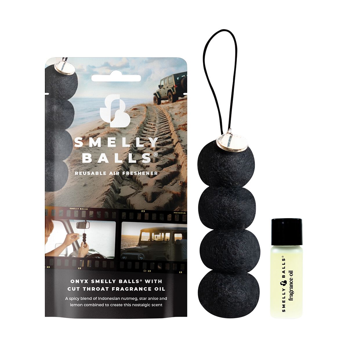 Smelly Balls Air Freshener Set Onyx Cut Throat 5ml, , scaau_hi-res