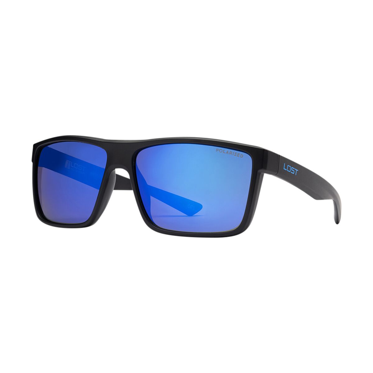 LOST Sunglasses Vegas Blue Mirror Polarised Matt Black, , scaau_hi-res