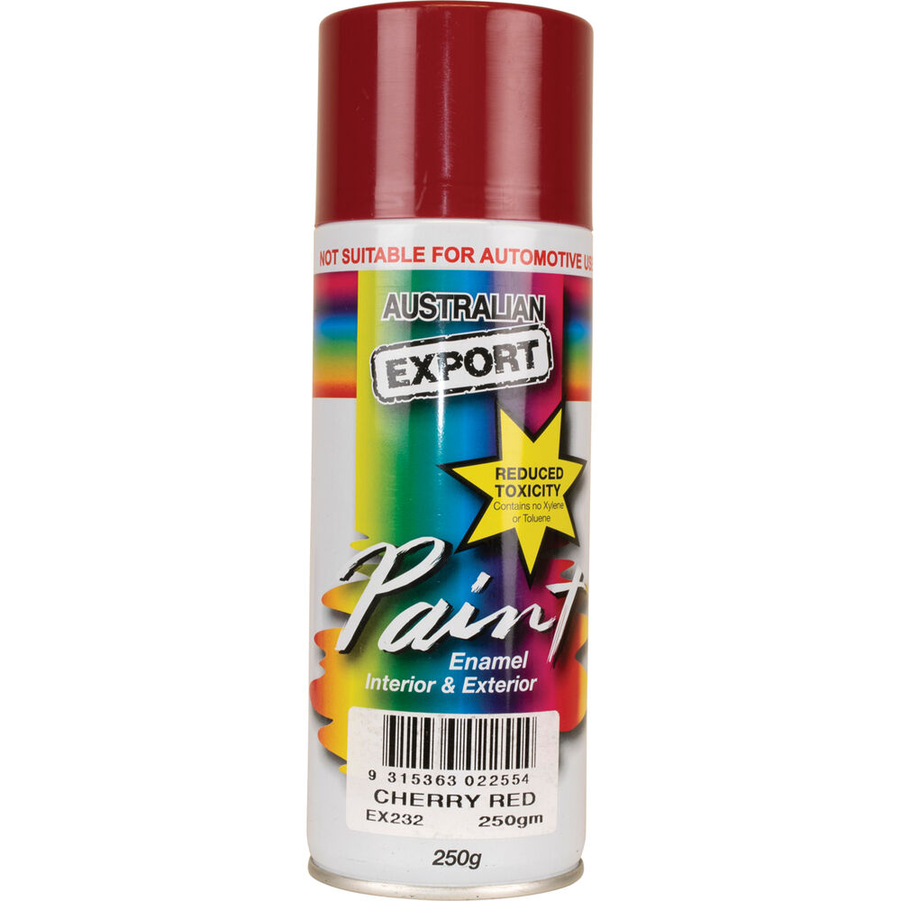Export Aerosol Paint Enamel, Cherry Red, 250g Supercheap Auto