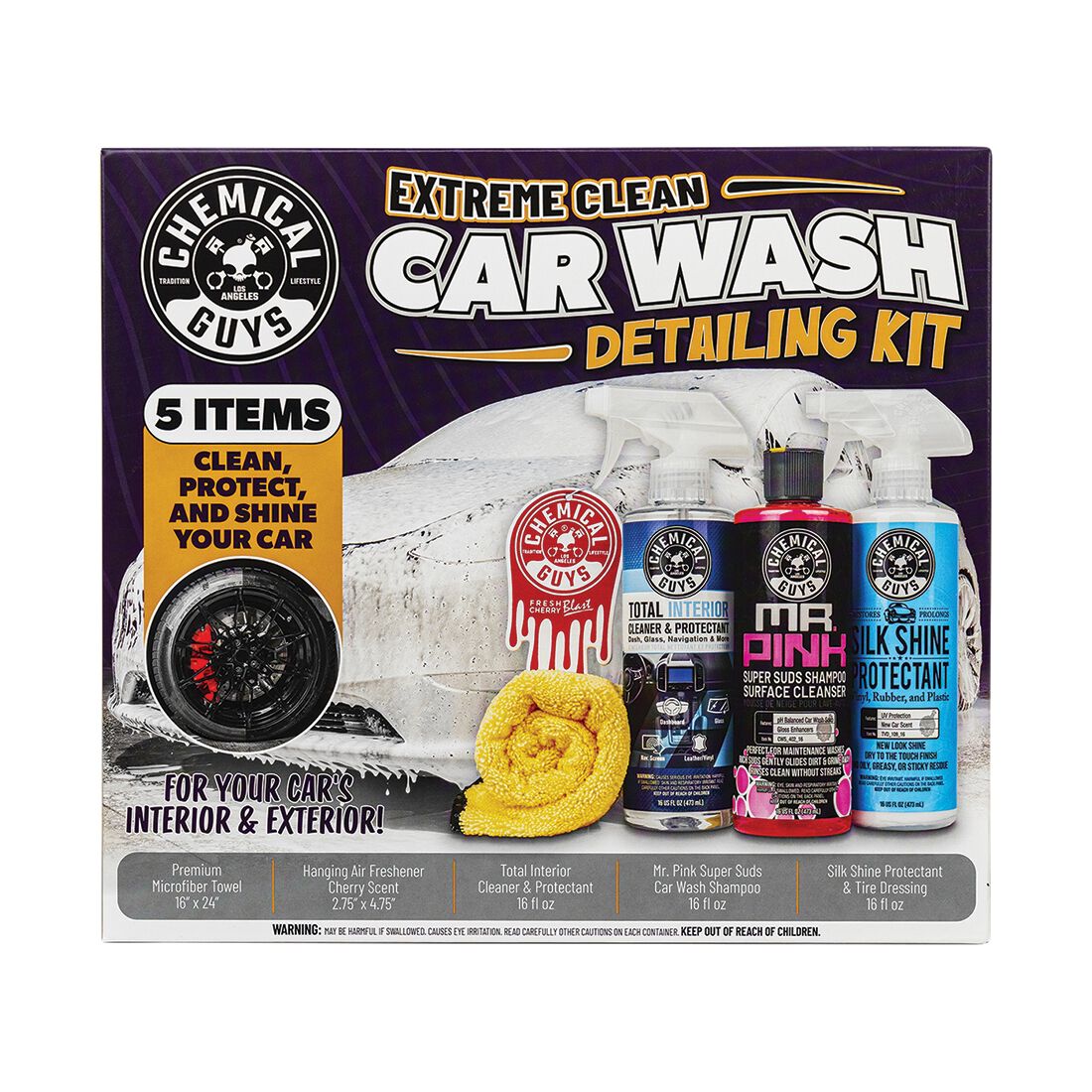 Chemical Guys Extreme Clean Car Detailing Kit, , scaau_hi-res