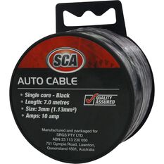 SCA Auto Cable - 10 AMP, 3mm, 7m, Black, , scaau_hi-res