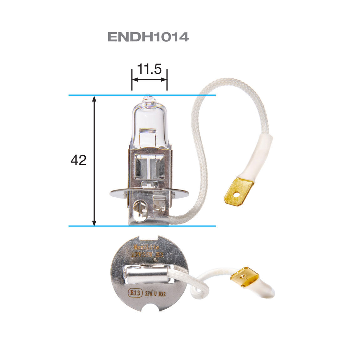 Enduralight Headlight Globe - H3, 12V 55W, ENDH1014, , scaau_hi-res