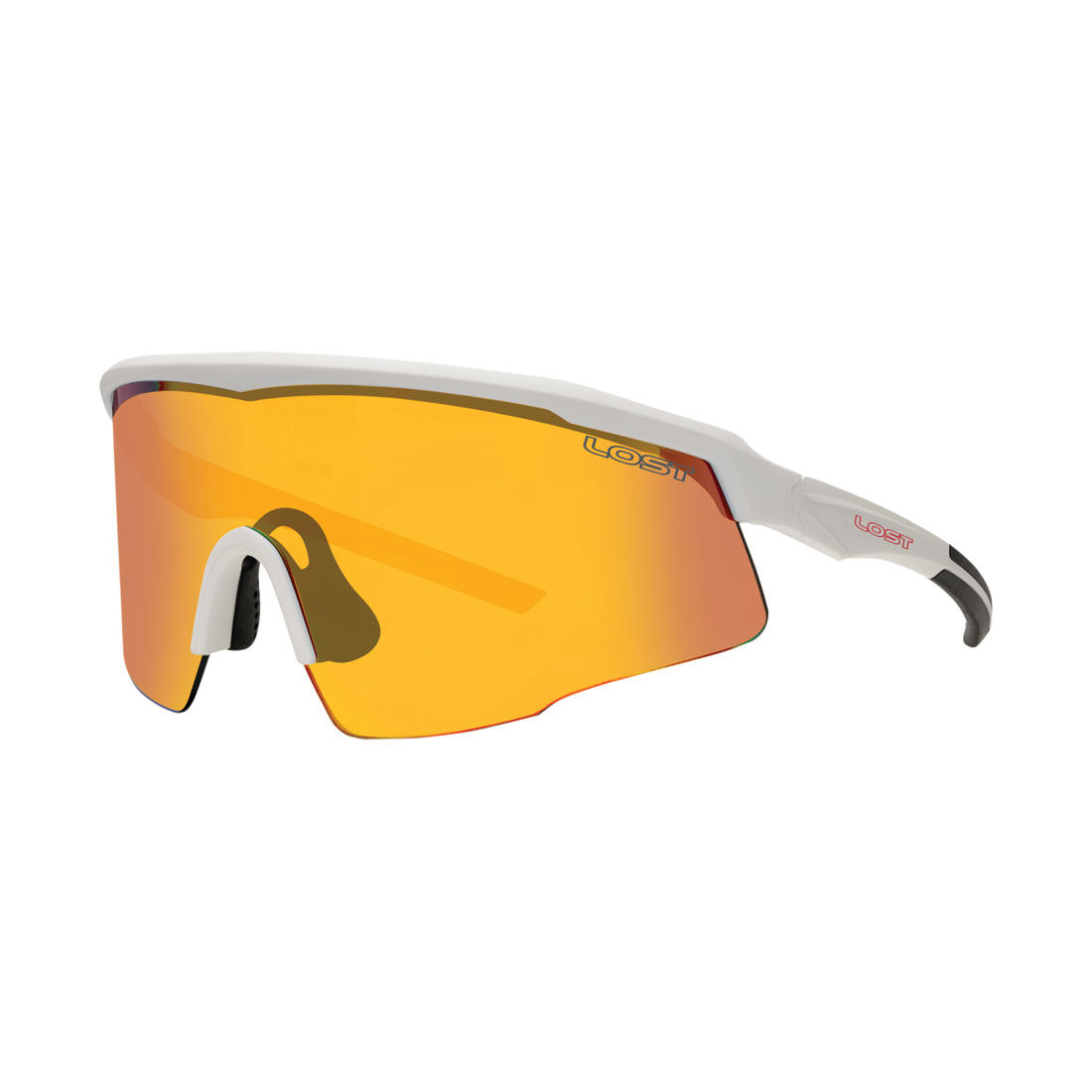 LOST Sunglasses Hawker Mirror Matt White Orange Supercheap Auto