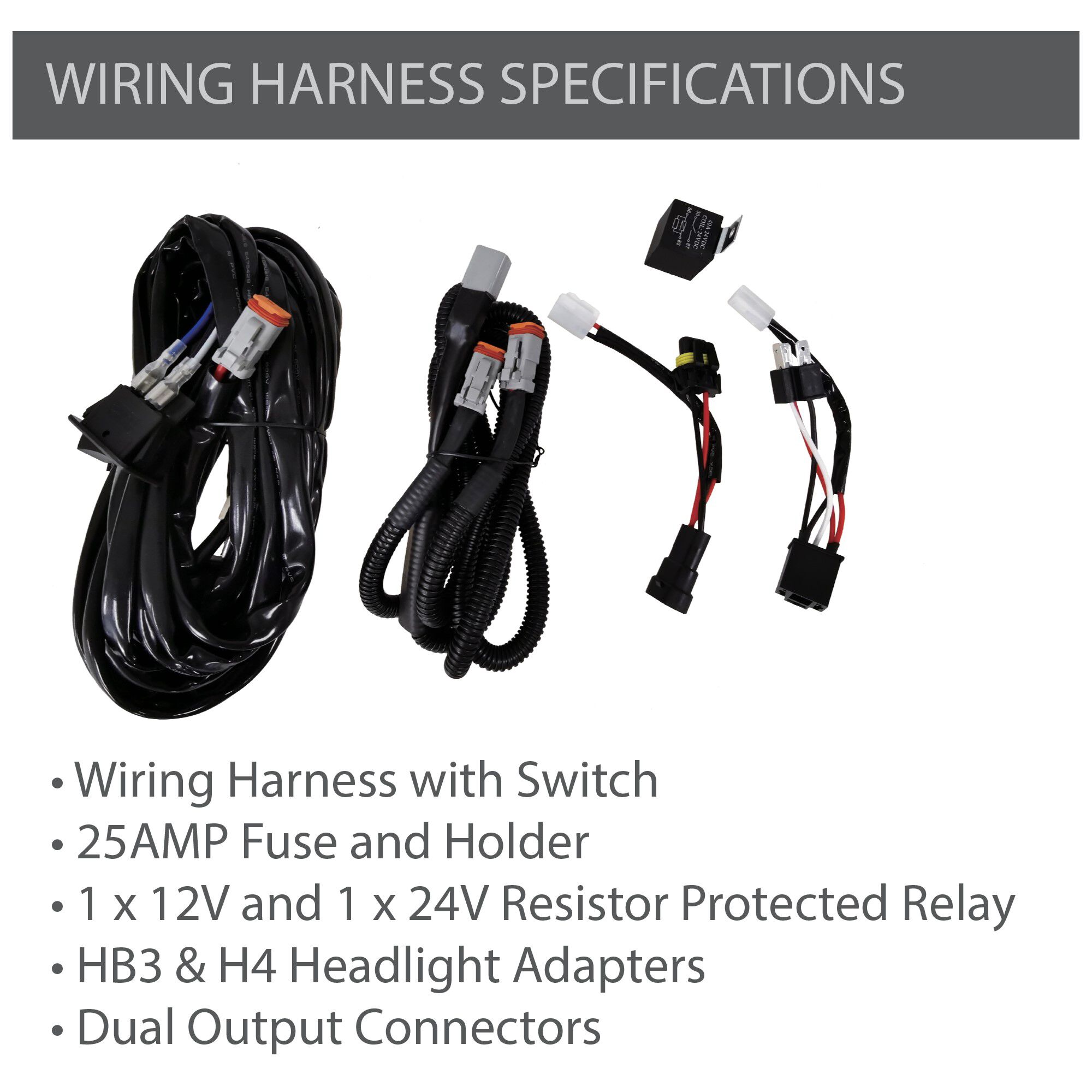 Enduralight LED Driving Light Kit w/ harness - 175mm 63W, , scaau_hi-res