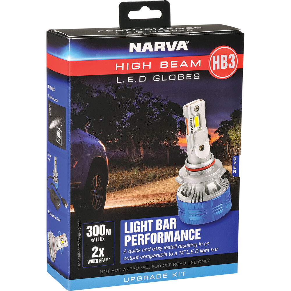 Narva High Beam LED Headlight Globes HB3, 12/24V, 18445H Supercheap