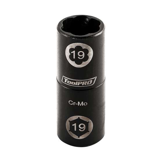 ToolPRO 1/2" DR Multi Purpose Double Ended Wheel Nut Socket Set 6 piece, , scaau_hi-res