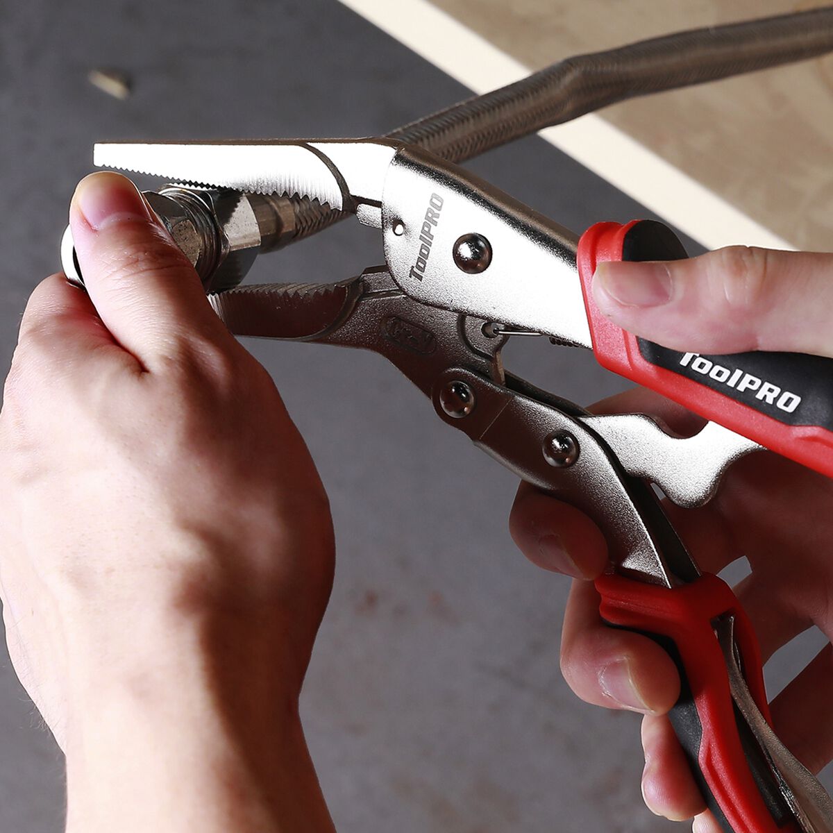ToolPRO Locking Pliers Long Nose 215mm, , scaau_hi-res
