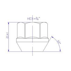Calibre Wheel Nuts OEN12, Open Ended, 1/2", , scaau_hi-res