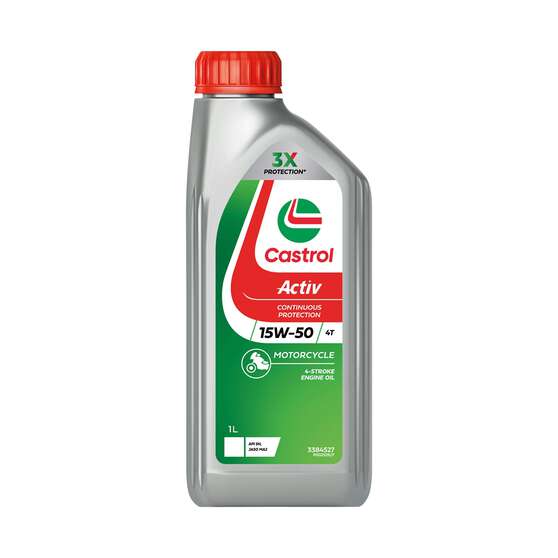 Castrol ACTIV 4T Motorcycle Oil 15W-50 1 Litre, , scaau_hi-res