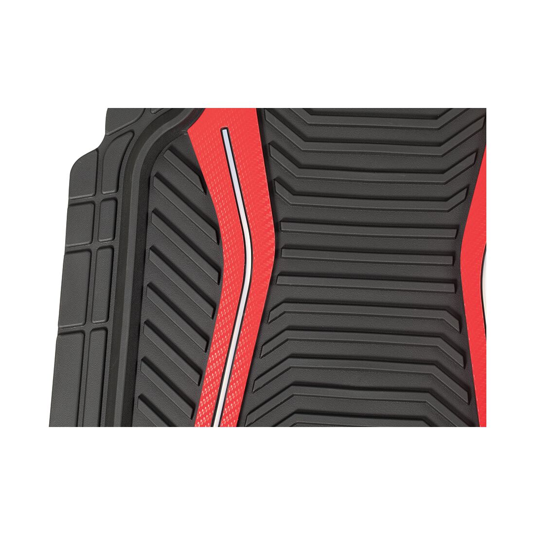 SCA Floor Mats PVC Rubber Sports Red Set of 4, , scaau_hi-res