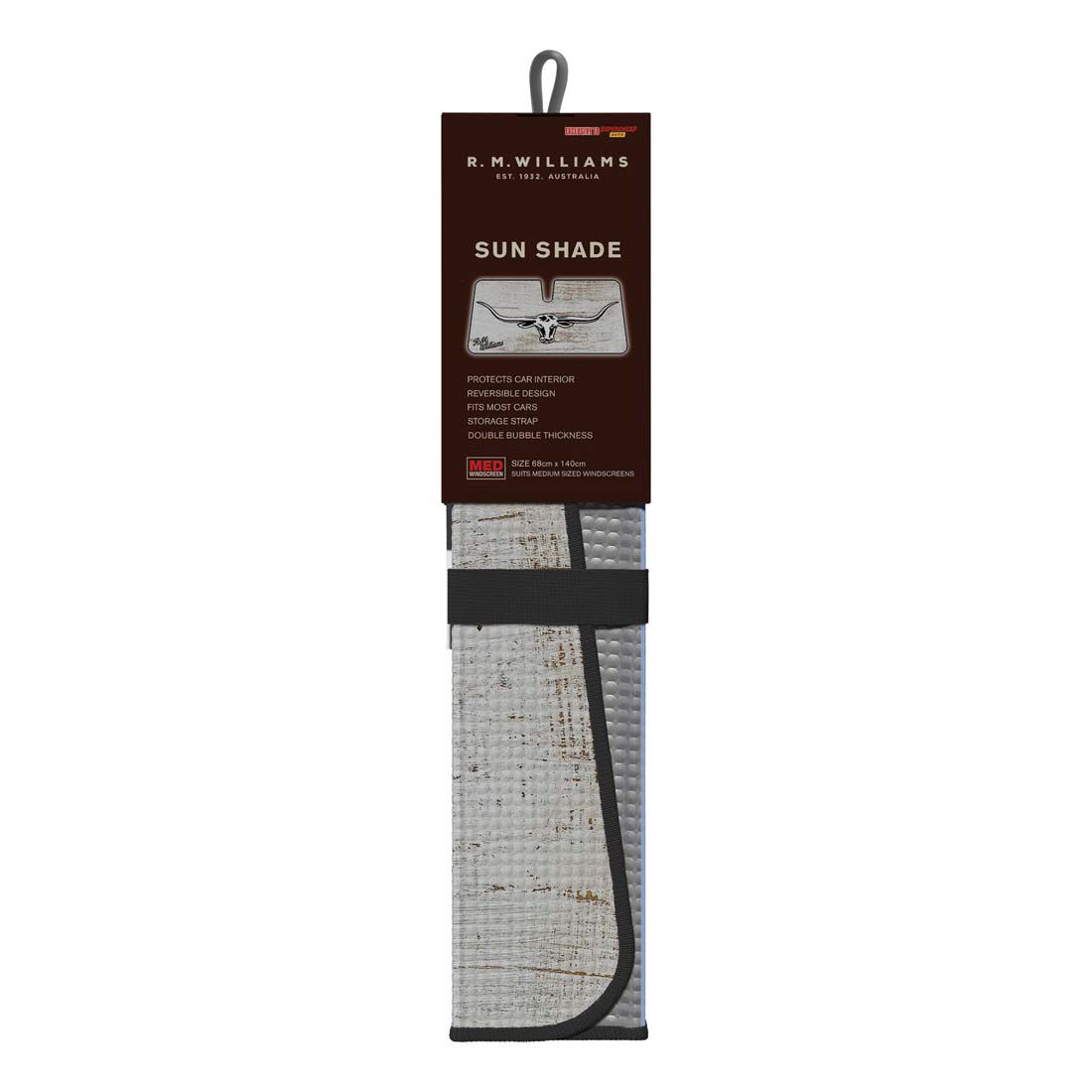 R.M.Williams Longhorn Timber Sunshade Accordion Front Supercheap
