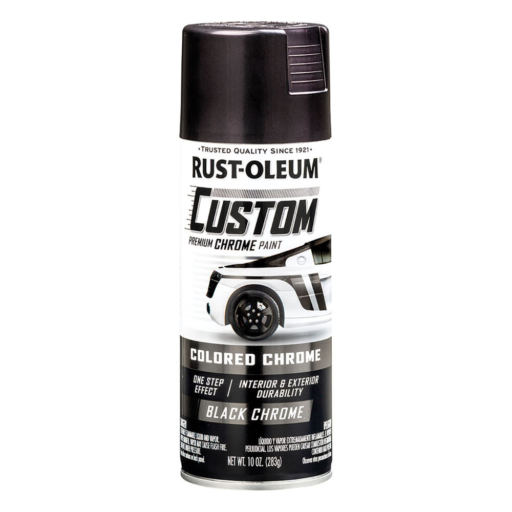 RustOleum Aerosol Paint Custom Lacquer Chrome Black Supercheap Auto