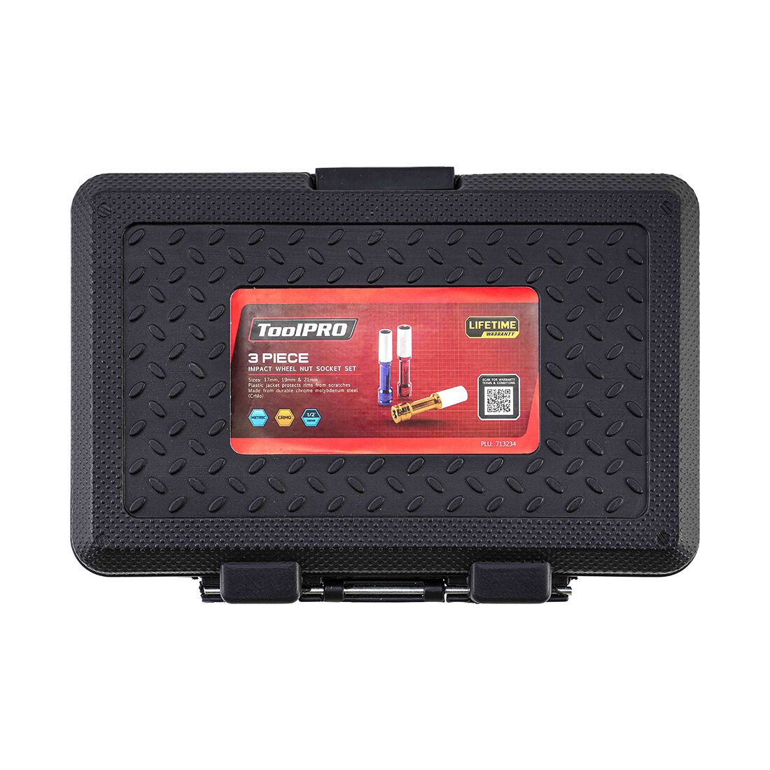 ToolPRO Impact Extra-Long Wheel Nut Socket Set 1/2" Drive Metric 3 Piece, , scaau_hi-res