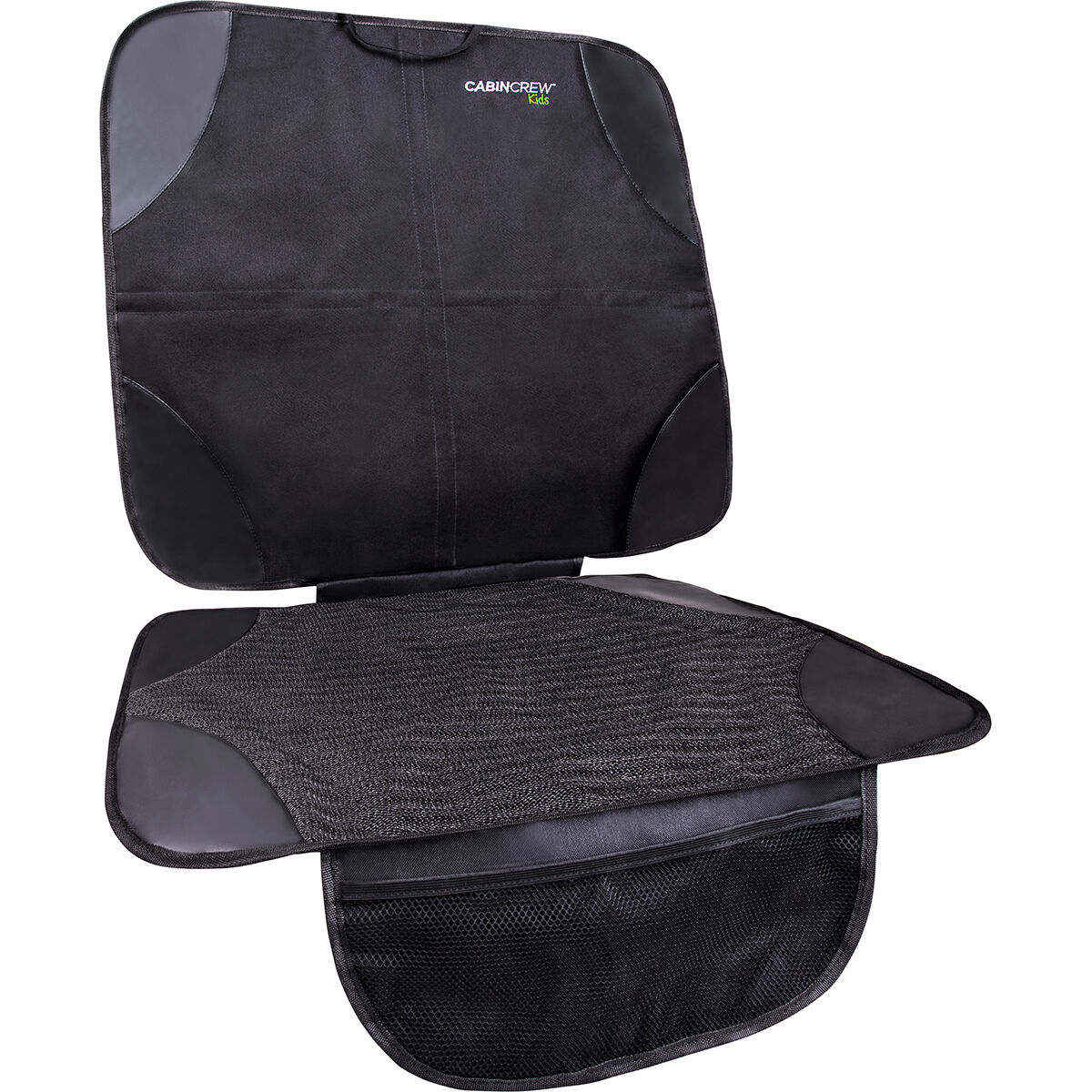 AOAFUN 1 Set Kinderauto-Seat Protector Kick-Matte Auto-Sitz-Rückenprotektor Extra große Aufbewahrungstasche verhindert Schmutz und Schaden-ermöglicht einfachen Zugang zu Baby-Artikel! Schwarz 
