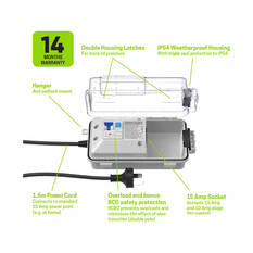 Ampsafe 10-15A Caravan Power Adaptor, , scaau_hi-res