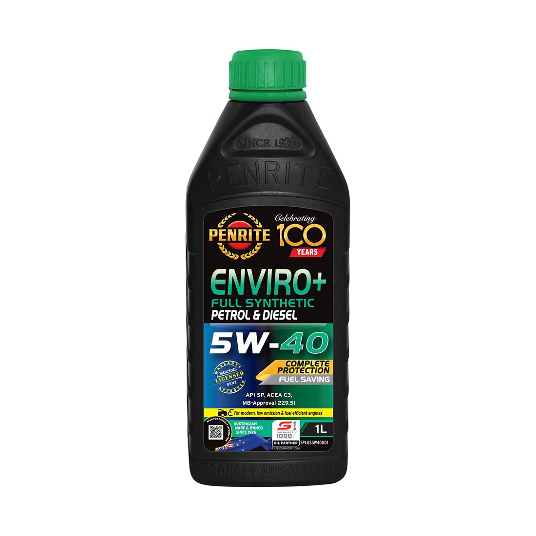 Penrite Enviro+ Engine Oil - 5W-40 1 Litre, , scaau_hi-res