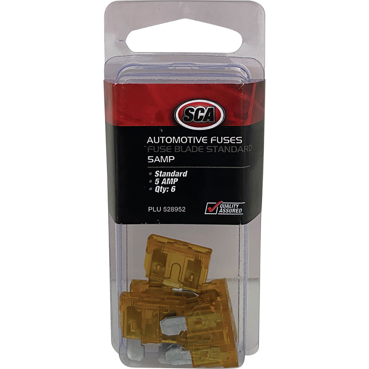 SCA Automotive Fuses - Standard Blade, 5 Amp, 6 Piece, , scaau_hi-res