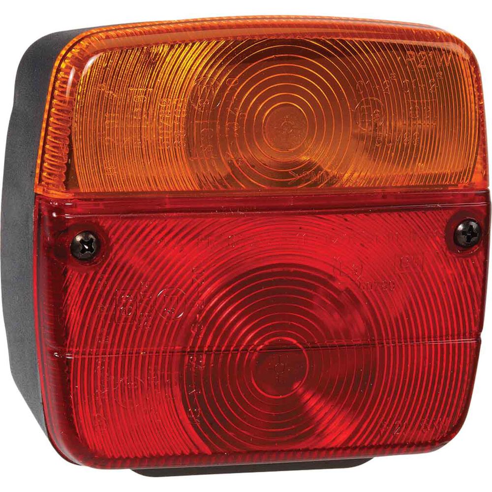Narva Trailer Lamp Square, Red / Amber, Combination, 12V Supercheap