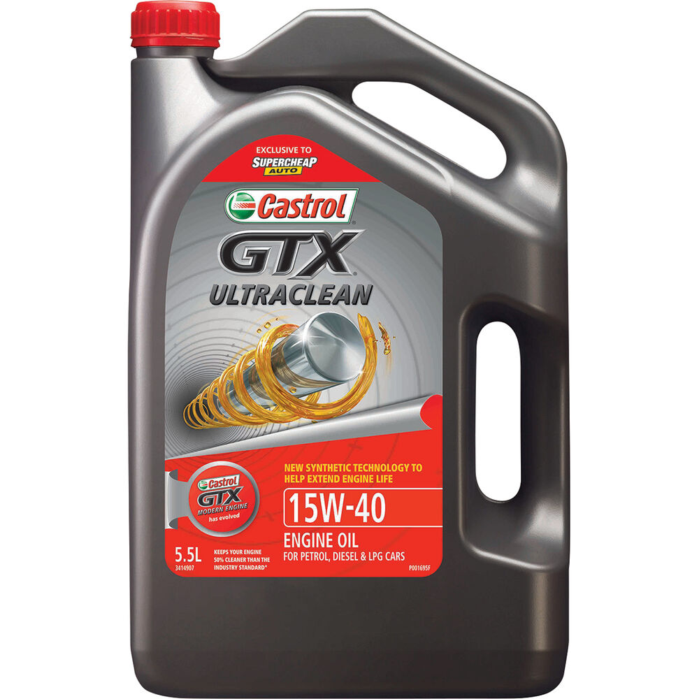 Castrol GTX UltraClean Engine Oil - 15W-40 5.5 Litre ...
