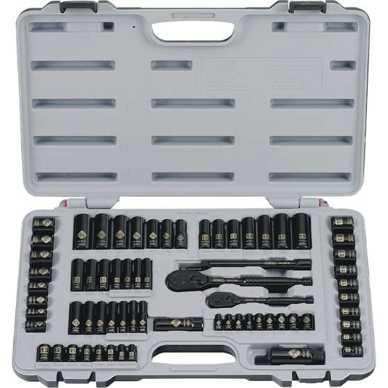 Stanley Socket Set 1/4" & 3/8" Drive Metric/SAE 69 Piece, , scaau_hi-res