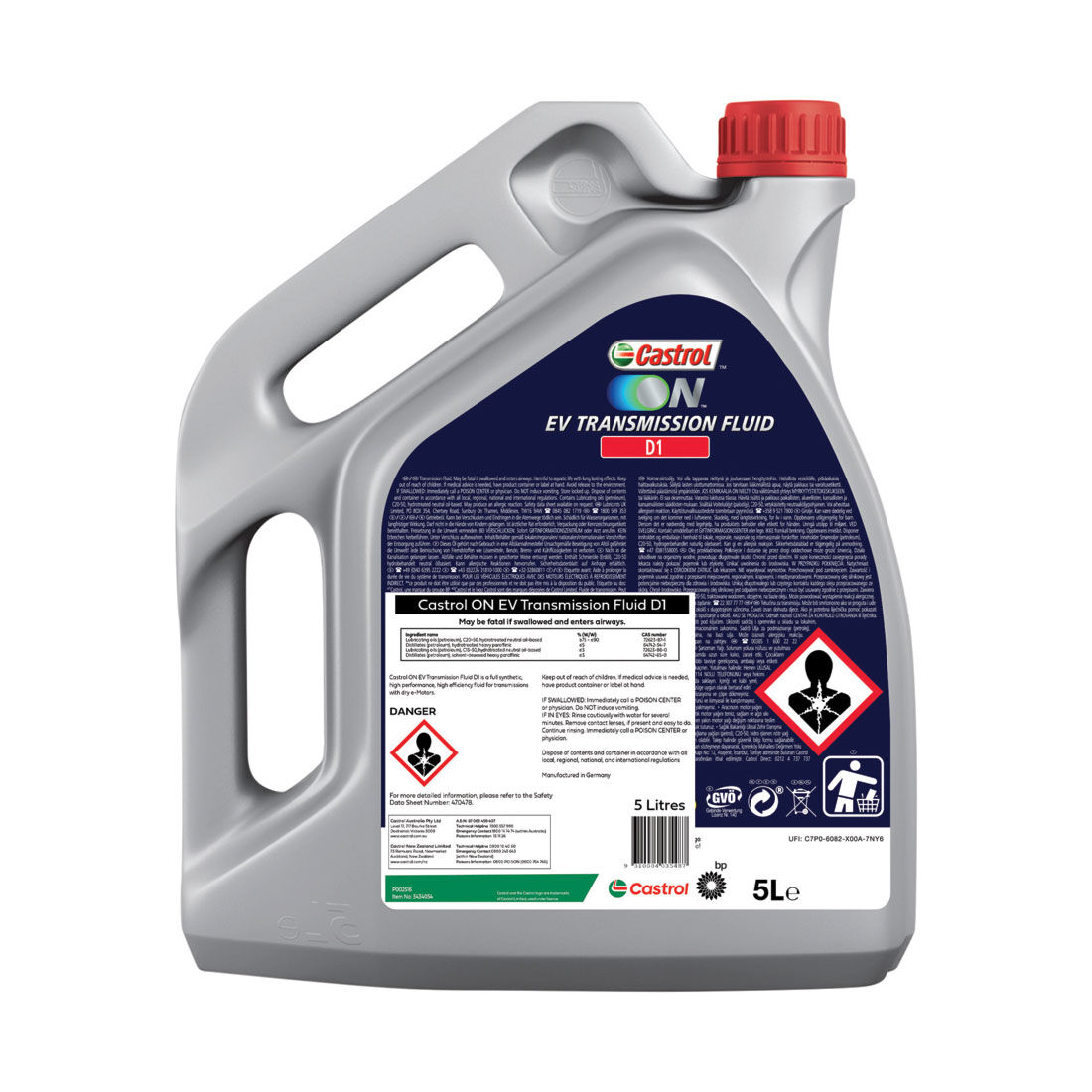 Castrol ON EV Transmission Fluid D1, 5 Litres, , scaau_hi-res