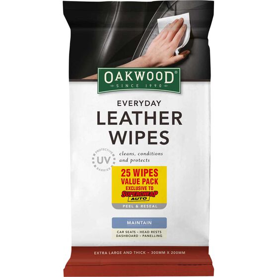 Oakwood Everyday Leather Wipes 25 Pack Supercheap Auto
