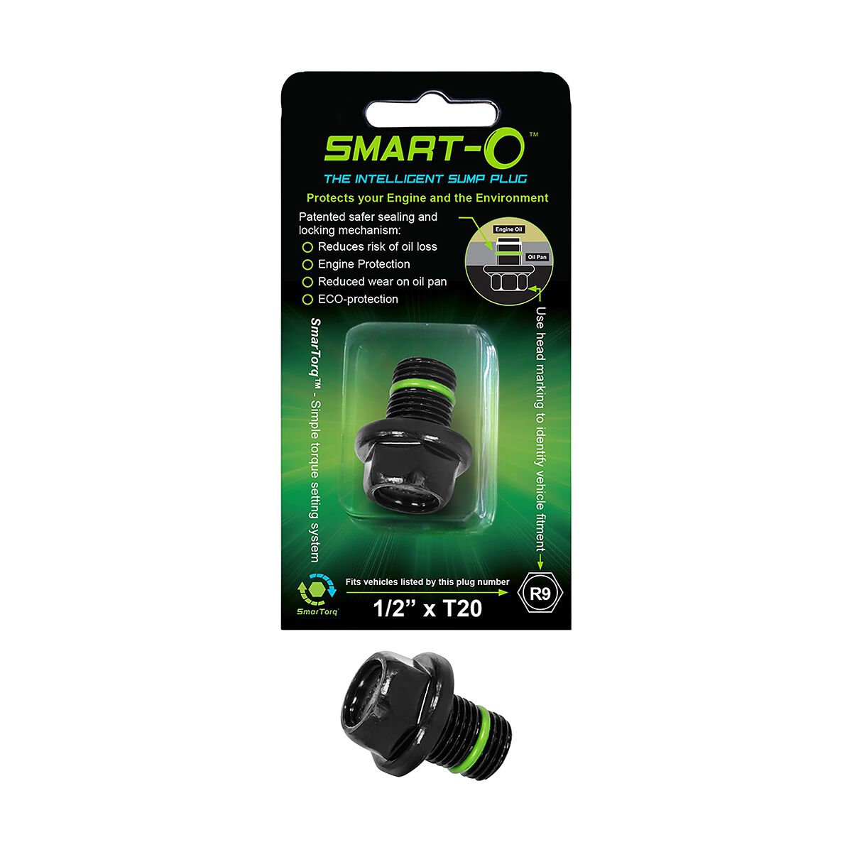 Smart-O Sump / Drain Plug R9 - 1/2 T20, , scaau_hi-res