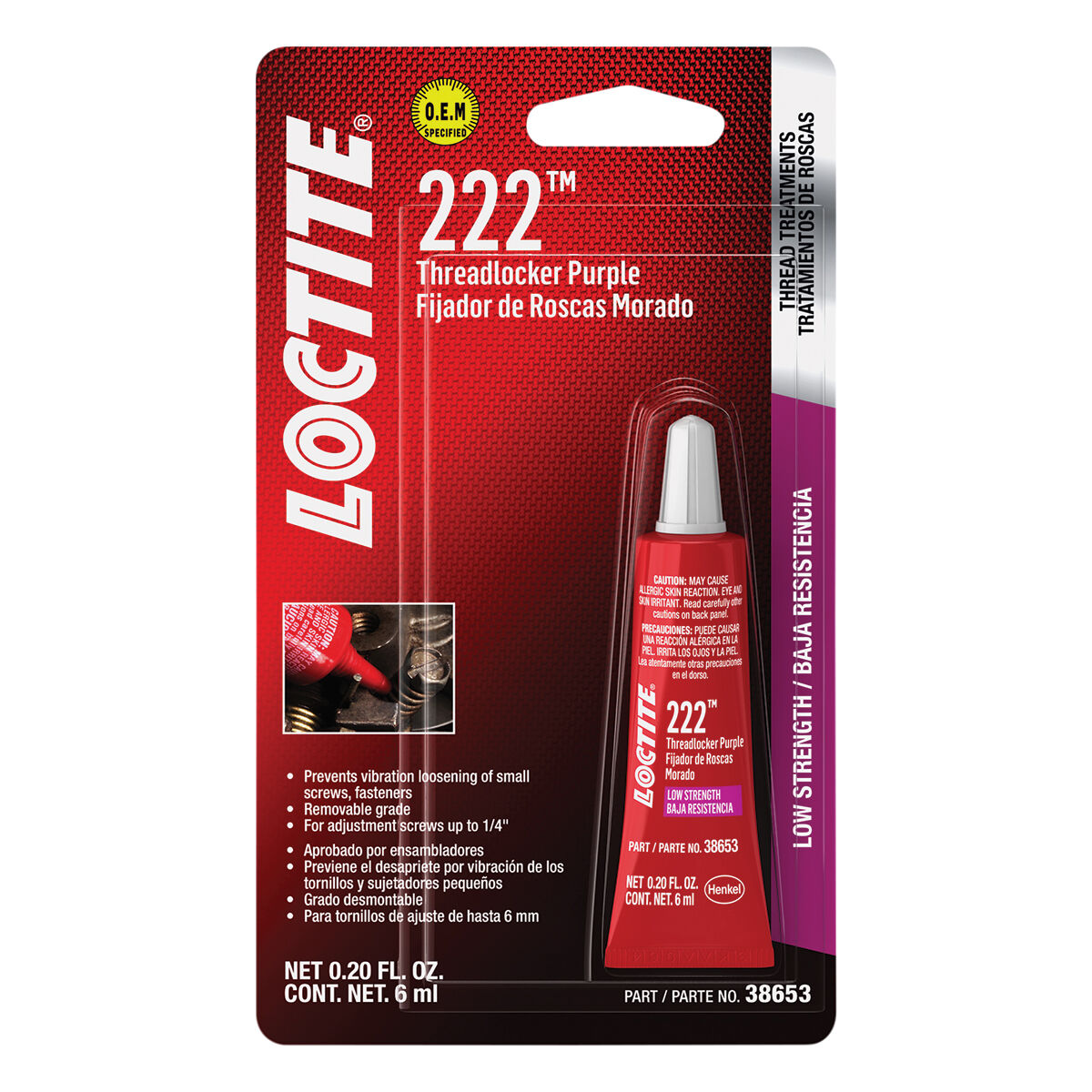 Loctite 222 Low Strength Threadlocker 6mL, , scaau_hi-res