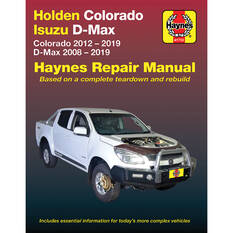 Haynes Repair Manual Holden Colorado RG 2012-2019, Isuzu D-Max 2008-2019 41733, , scaau_hi-res