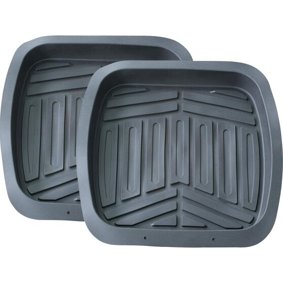 Ridge Ryder Deep Dish Car Floor Mats Grey Rear Pair Supercheap Auto