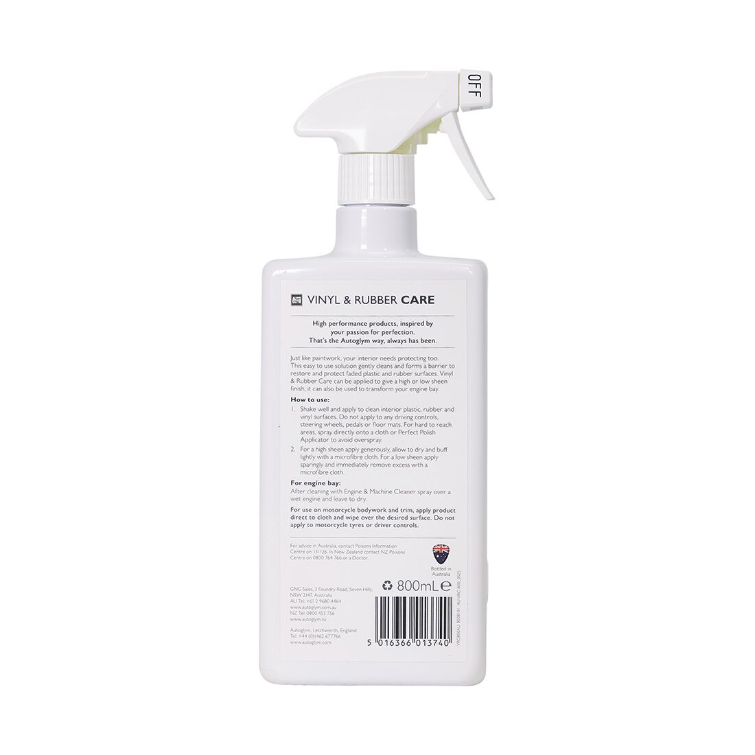 Autoglym Vinyl & Rubber Care 800mL, , scaau_hi-res