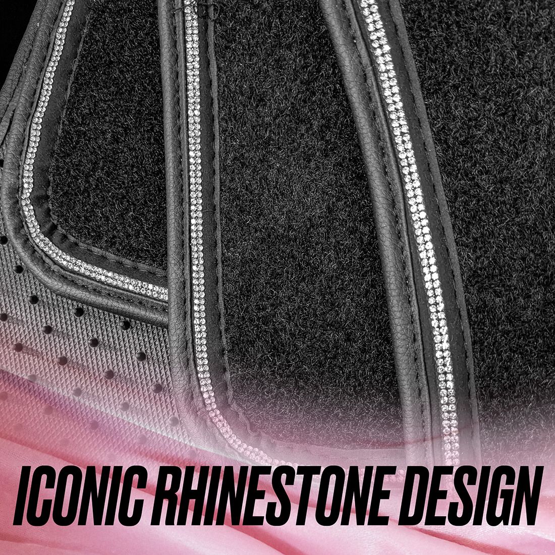 Juicy Couture 4 Piece OG Big Bling Carpet Floor Mats - Black, , scaau_hi-res