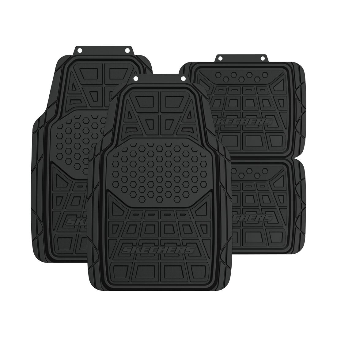 Skechers Goga Mat Floor Mats Black Set of 4, , scaau_hi-res