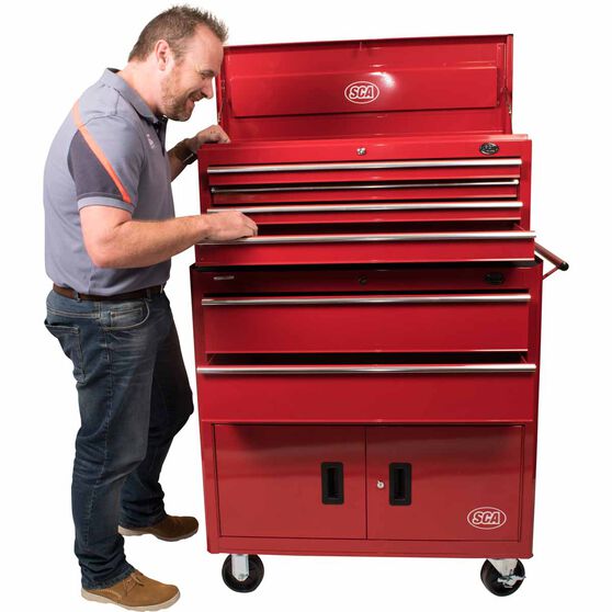 Sca Tool Cabinet 6 Drawer Combo 36 Inch Supercheap Auto
