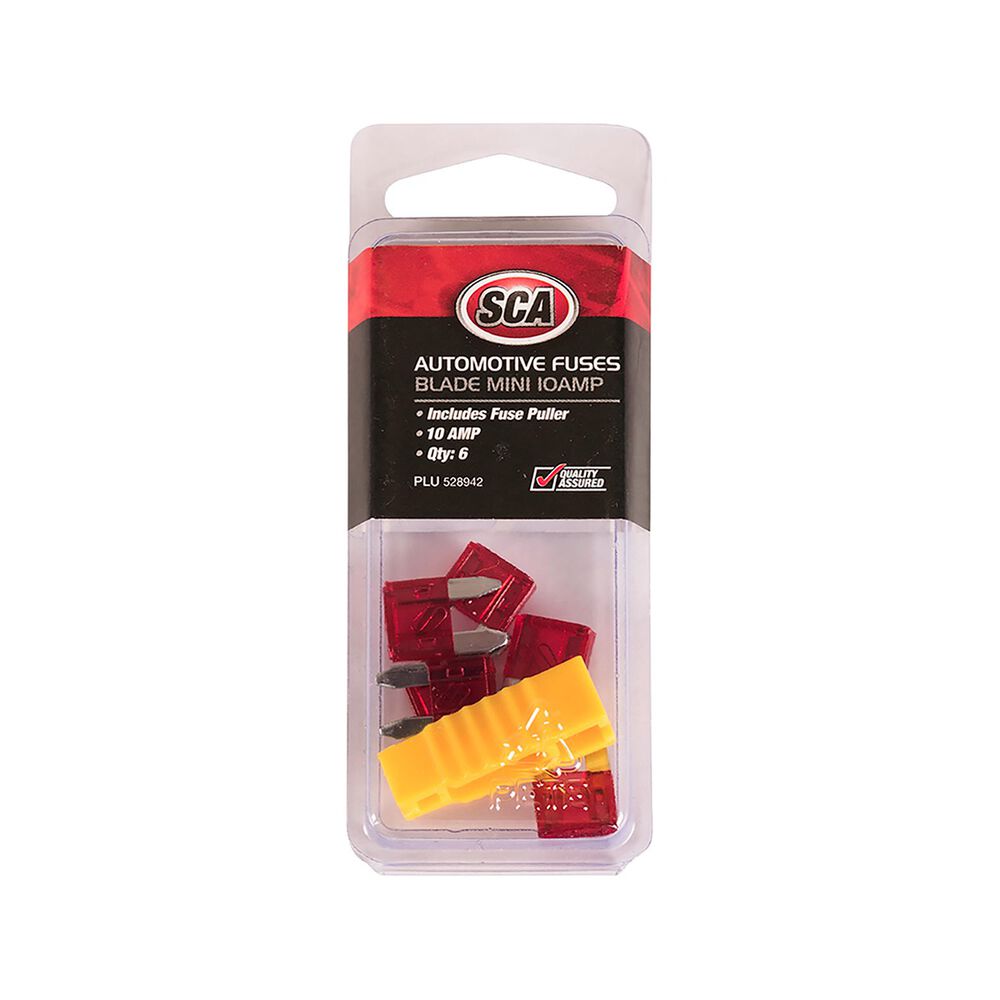 SCA Fuse Mini Blade 10 AMP, 6pce Supercheap Auto