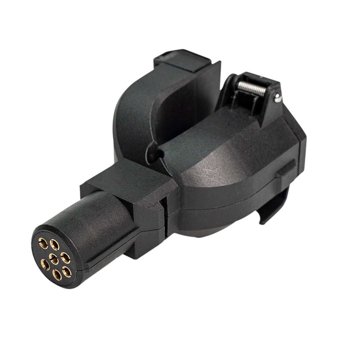 SCA Trailer Adaptor 3 Way 7 Pin Small Round Socket to 7 Pin Flat Plug, 7 Pin Large Round Plug, , scaau_hi-res