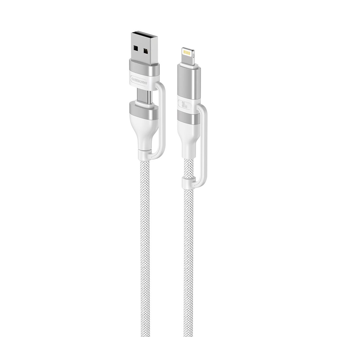 Cabin Crew USB-C/USB-A to USB-C/Lightning Magnetic Cable White, , scaau_hi-res