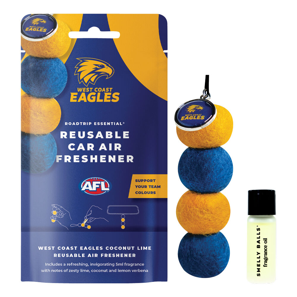 Roadtrip Essential Air Freshener Set West Coast Eagles Coconut Lime 5ml, , scaau_hi-res
