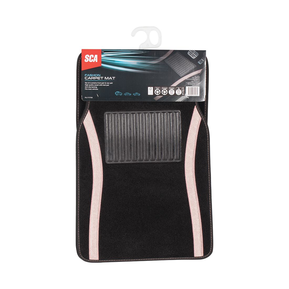 SCA PVC Rubber Floor Mats Pink Shimmer Medium, , scaau_hi-res