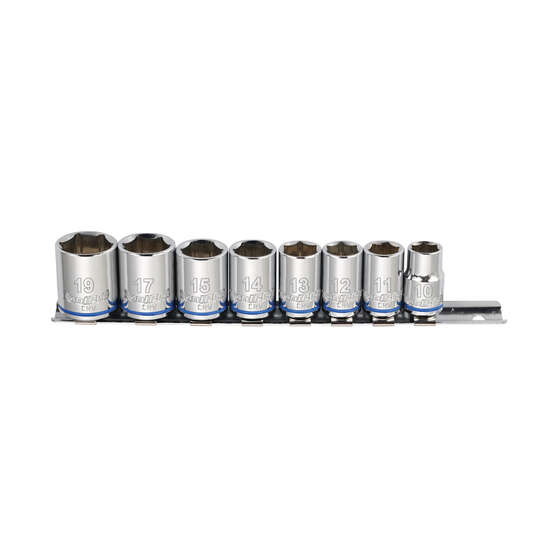 ToolPRO Socket Rail Set 3/8" Drive Metric 8 Piece, , scaau_hi-res