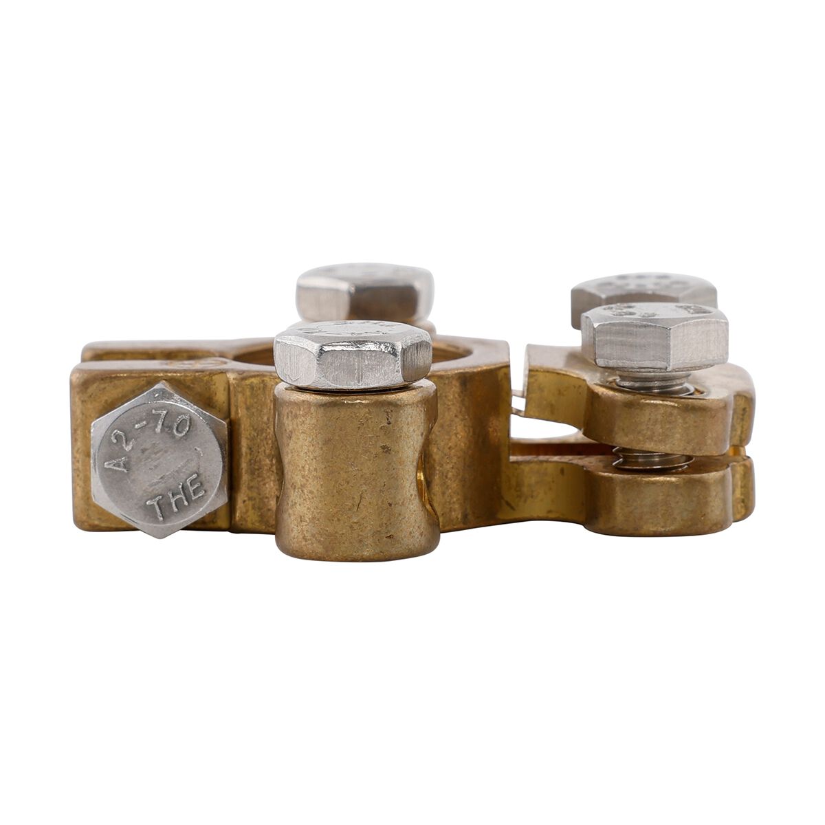 Century Battery Terminal, Forged Brass, Saddle Type With Auxiliary Connections - Positive, , scaau_hi-res