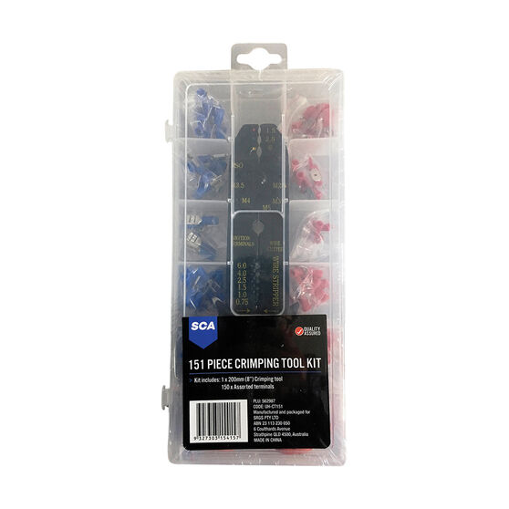 SCA Crimping Tool Kit 151 Pieces Supercheap Auto