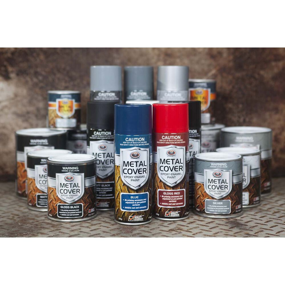 Sca Metal Cover Rust Paint Enamel Heavy Duty Grey Primer 250ml Supercheap Auto