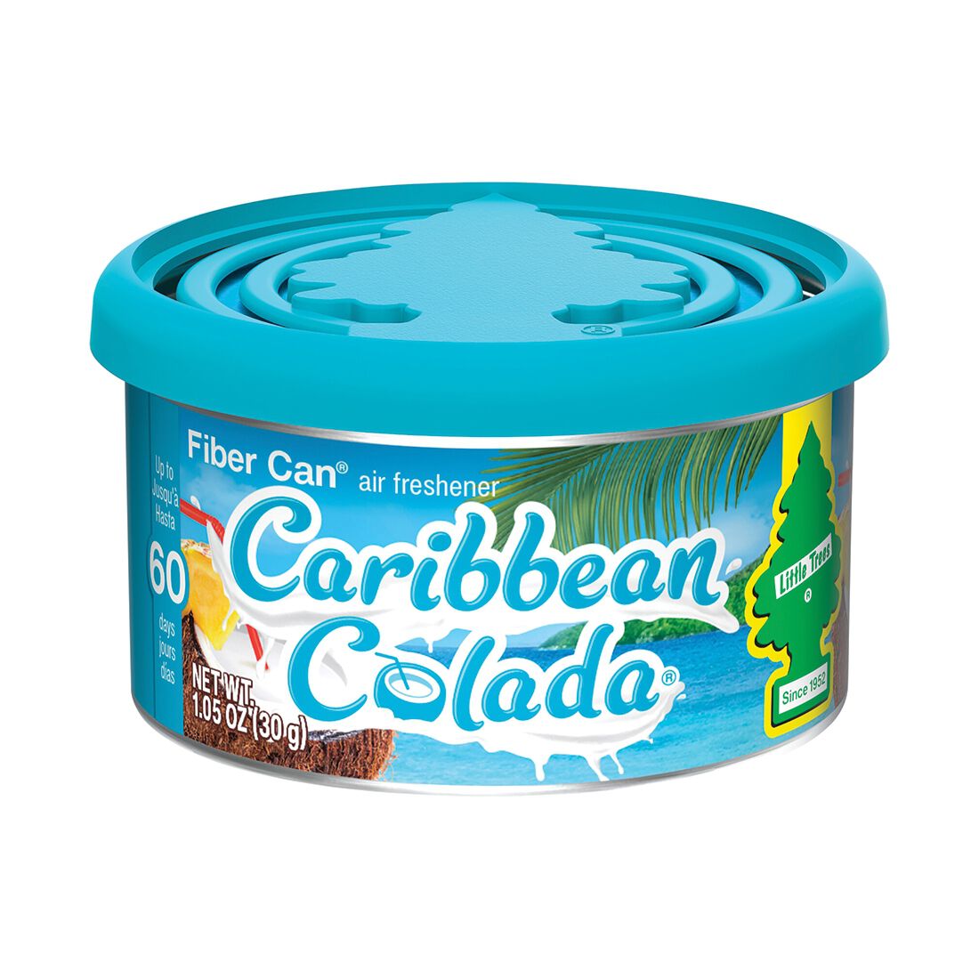 Little Trees Air Freshener Can Caribbean Colada 30g, , scaau_hi-res